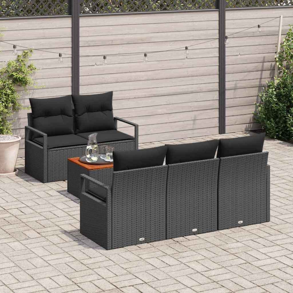 8721288365866_mo-im_en_hd_2 vidaXL Garden Sofa Set 6 pcs Black - Image 3