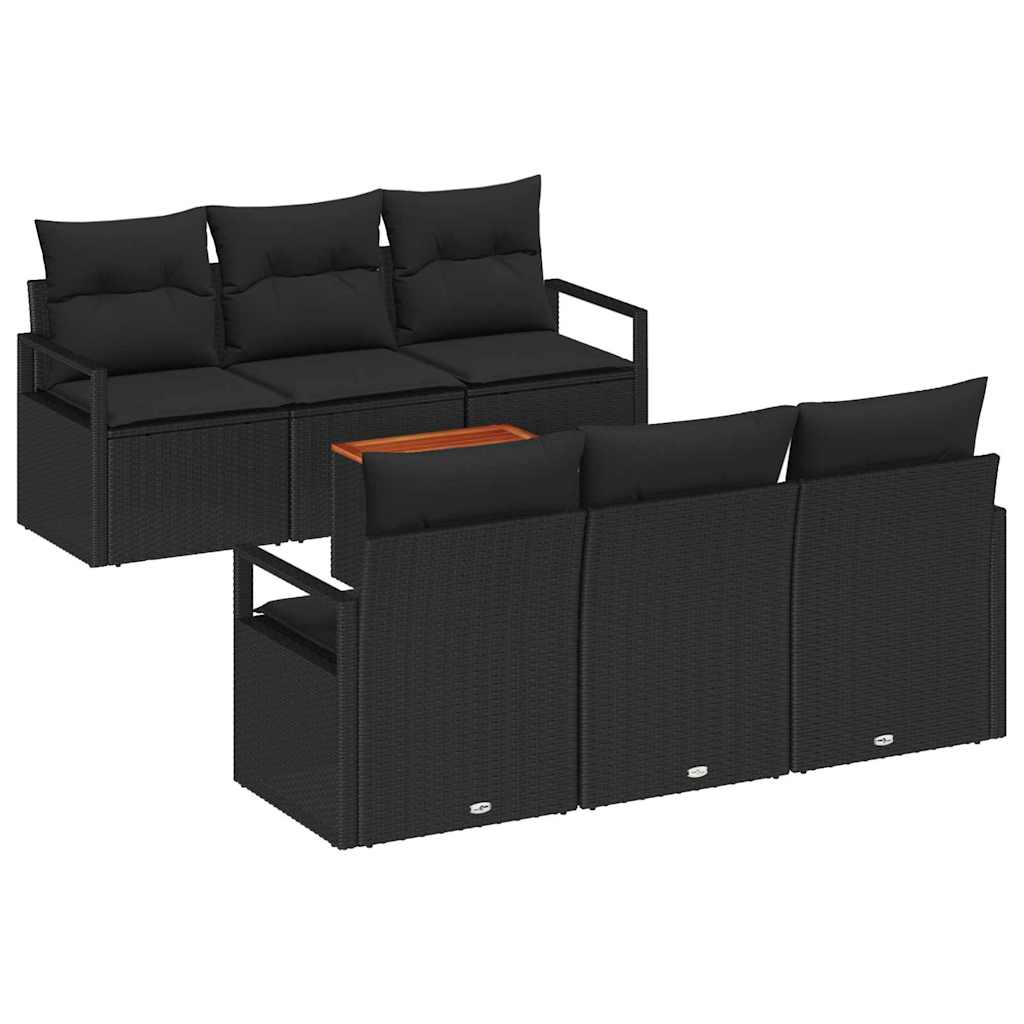 8721288365934_wbg-an-m_en_hd_4 vidaXL Garden Sofa Set 7 pcs Black - Image 2