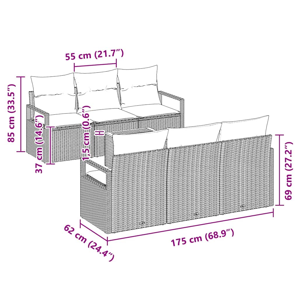 8721288365934_wbg-siz_en_hd_1 vidaXL Garden Sofa Set 7 pcs Black - Image 11