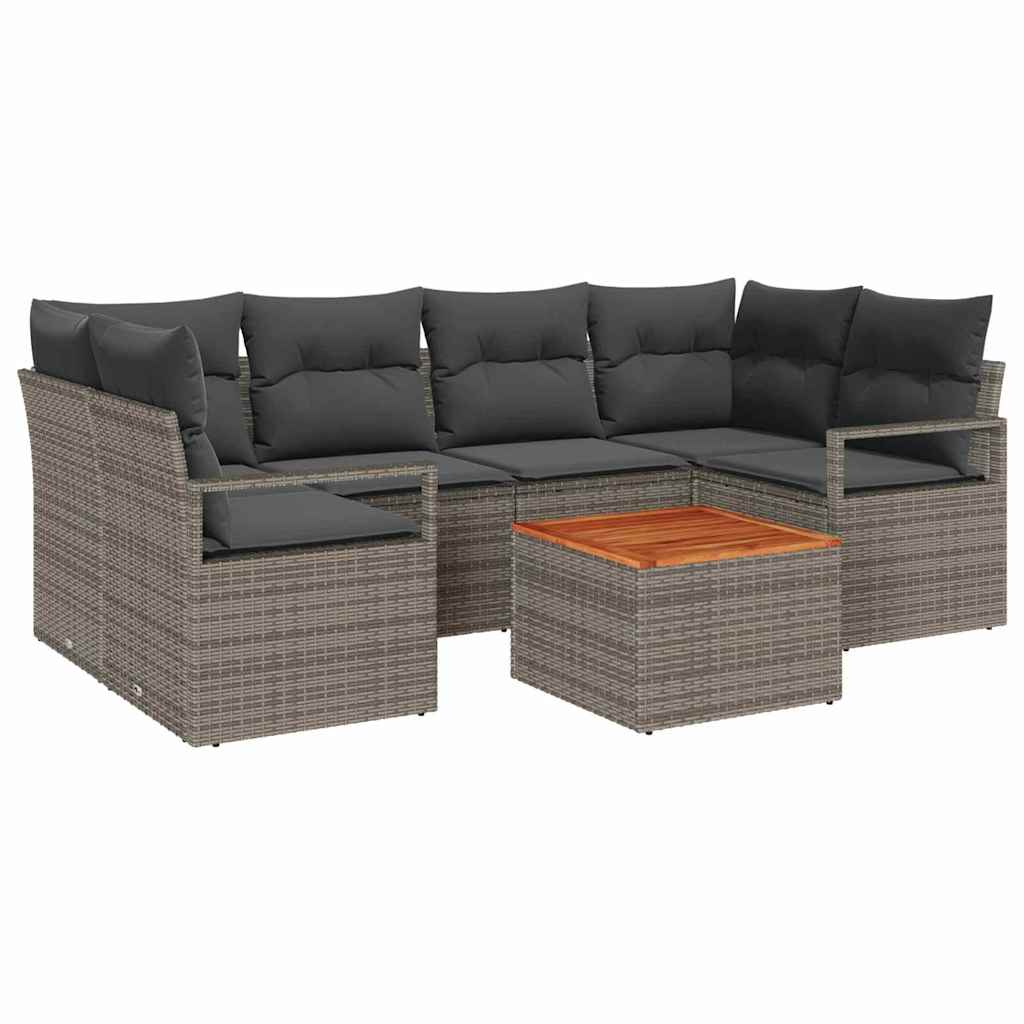 8721288365972_wbg-an-m_en_hd_5 vidaXL Garden Sofa Set 7 pcs Grey - Image 2