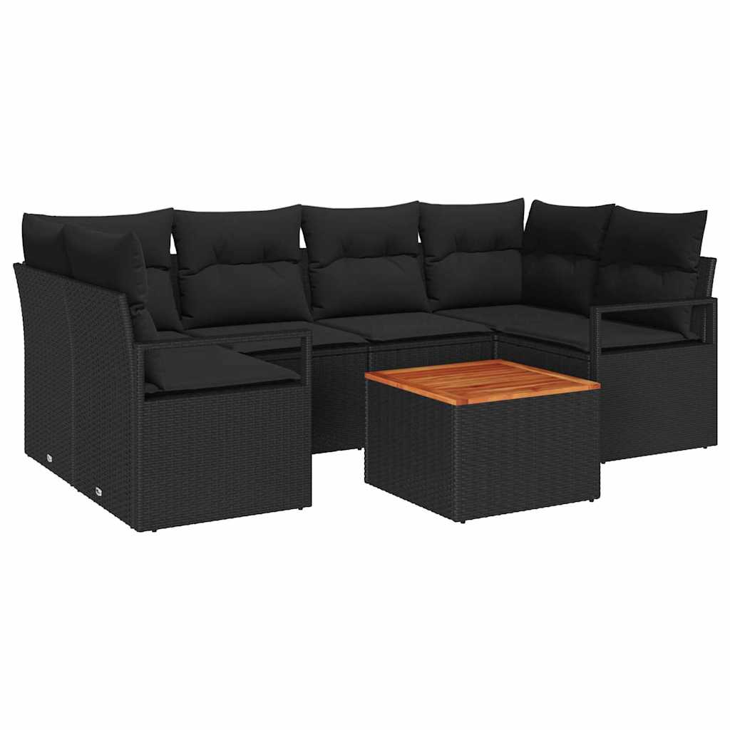 8721288366009_wbg-an-m_en_hd_5 vidaXL Garden Sofa Set 7 pcs Black - Image 2