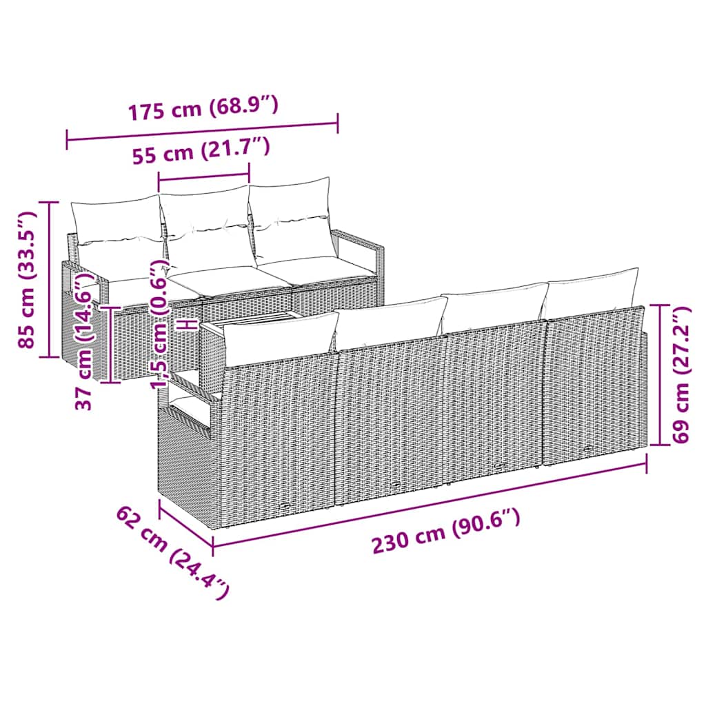 8721288366047_wbg-siz_en_hd_1 vidaXL Garden Sofa Set 8 pcs Grey - Image 11