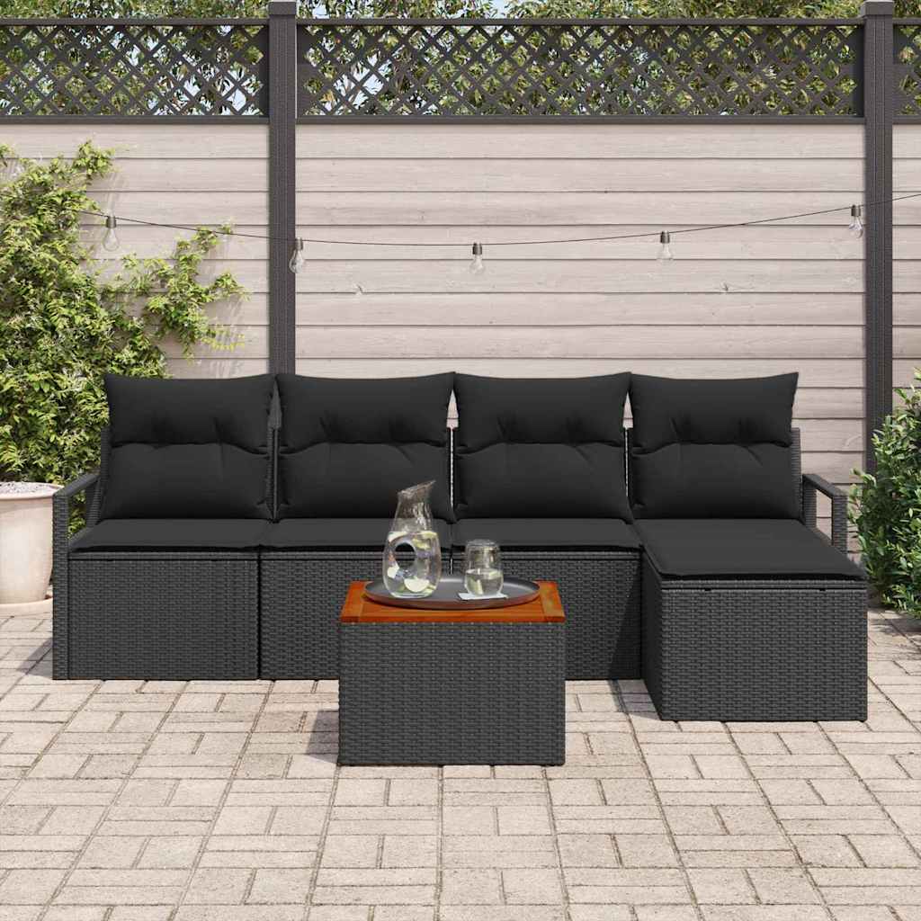 8721288366351_mo-im_en_hd_2 vidaXL Garden Sofa Set 6 pcs Black - Image 3