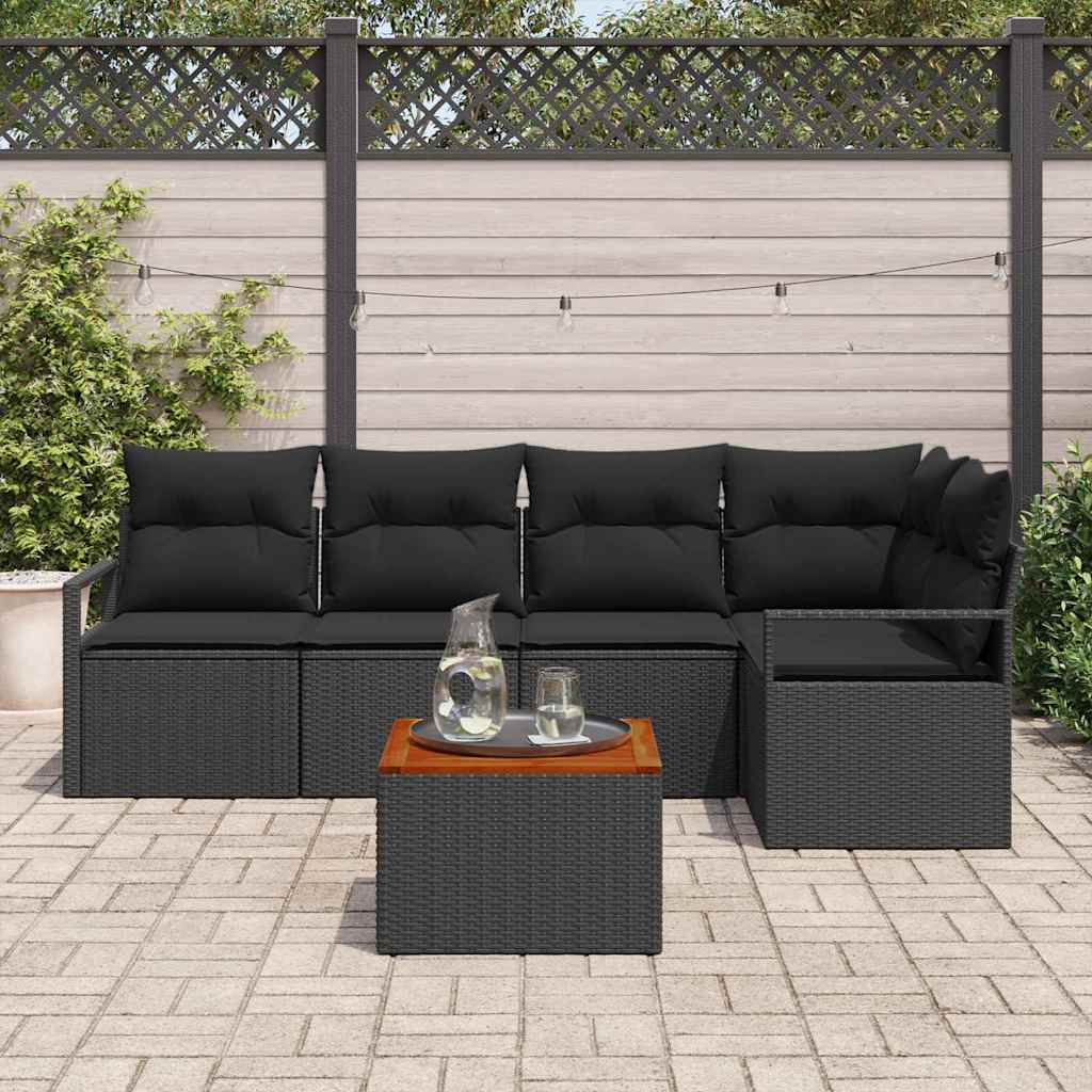 8721288366498_mo-im_en_hd_2 vidaXL Garden Sofa Set 6 pcs Black - Image 3