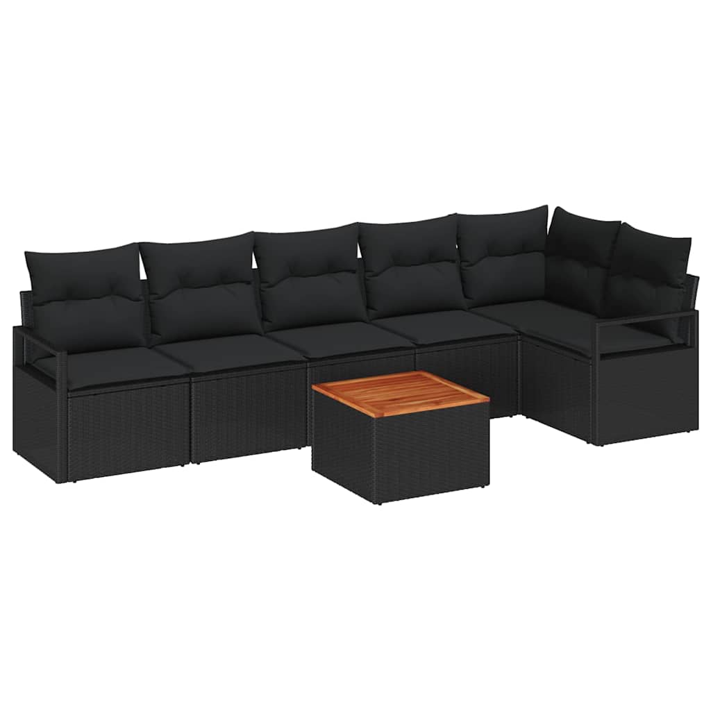 8721288366566_wbg-an-m_en_hd_5 vidaXL Garden Sofa Set 7 pcs Black - Image 2