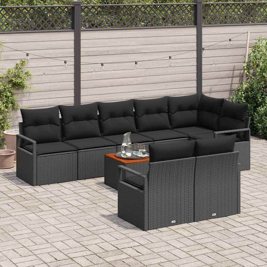 8721288366634_mo-im_en_hd_2 vidaXL Garden Sofa Set 9 pcs Black - Image 3