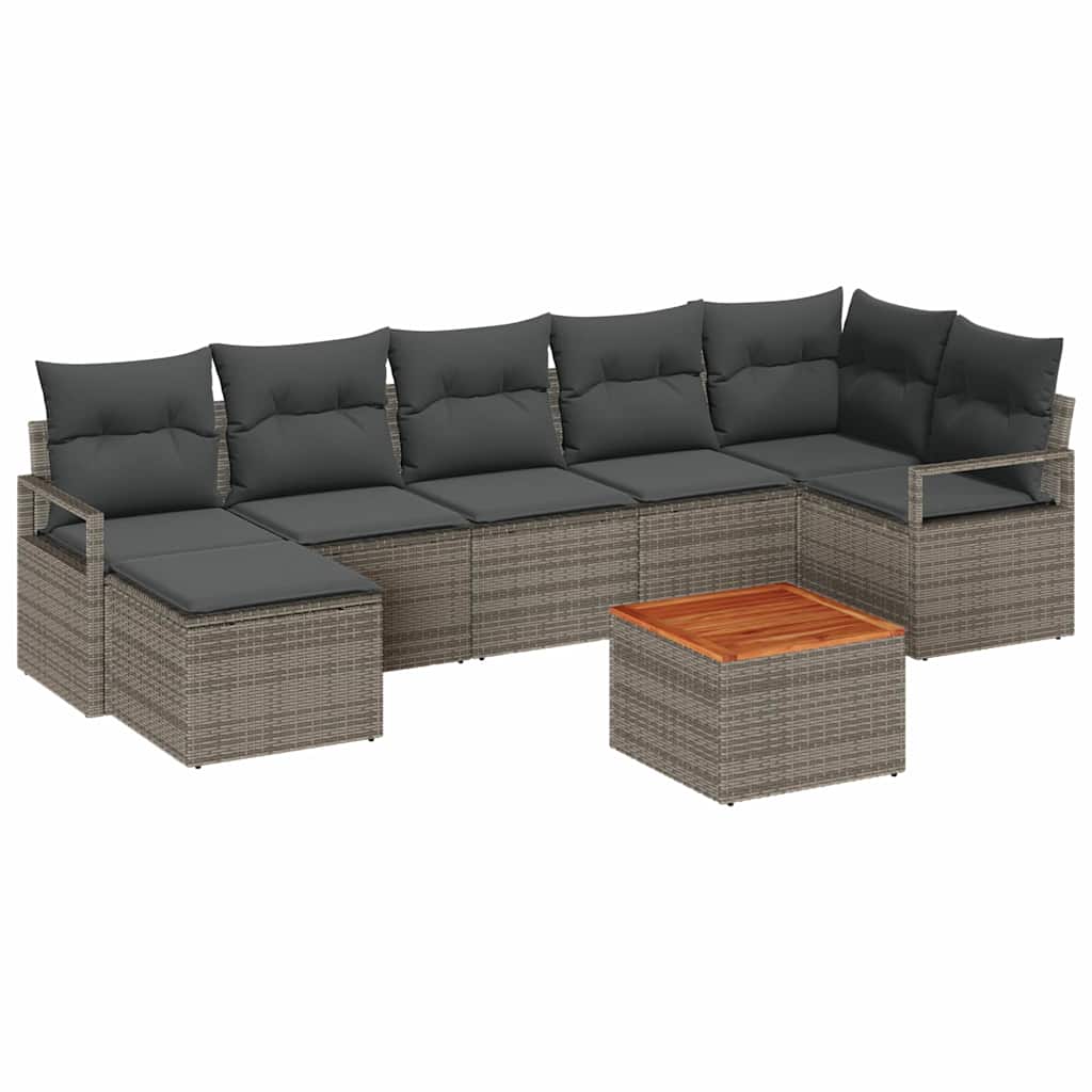 8721288366740_wbg-an-m_en_hd_6 vidaXL Garden Sofa Set 8 pcs Grey - Image 2