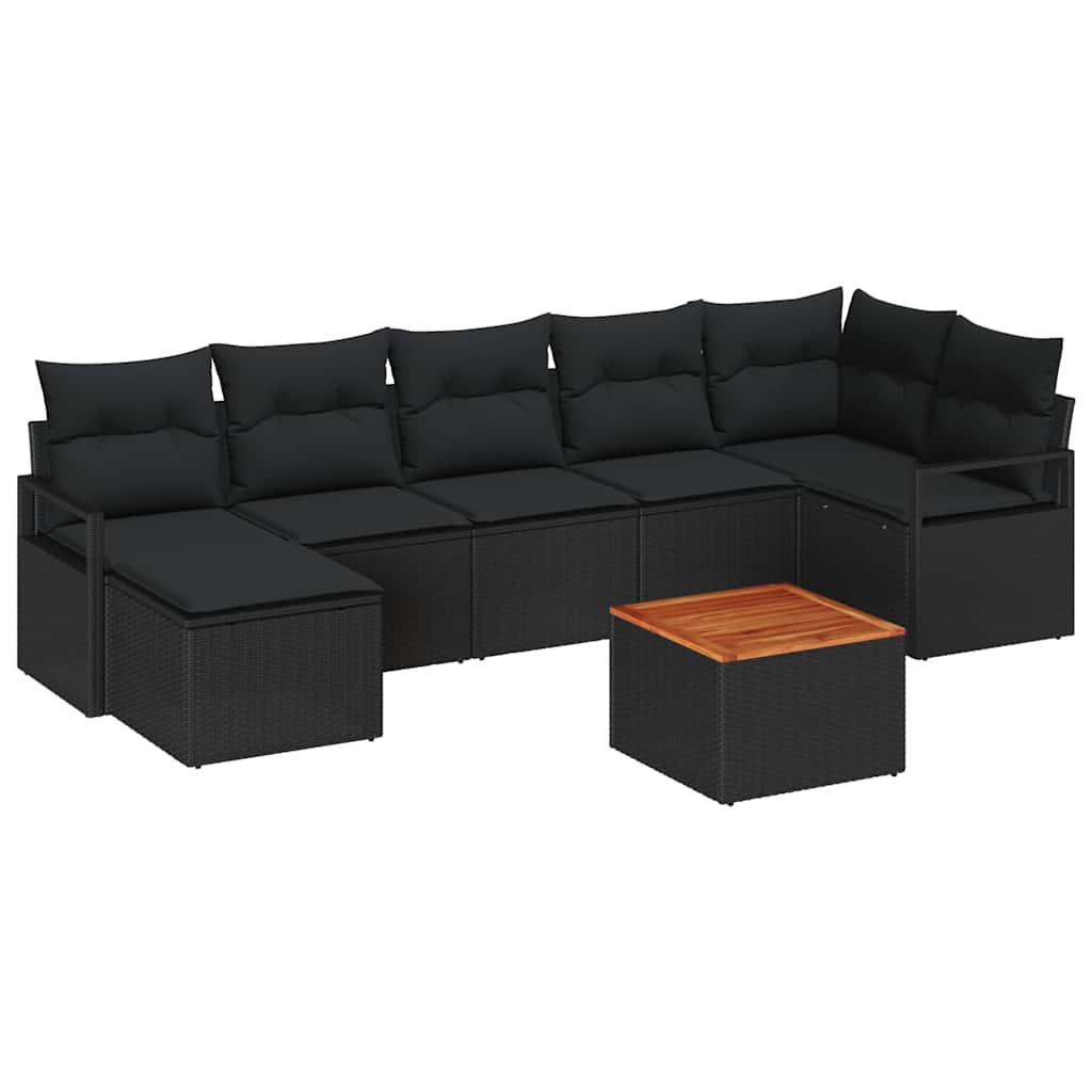 8721288366771_wbg-an-m_en_hd_6 vidaXL Garden Sofa Set 8 pcs Black - Image 2