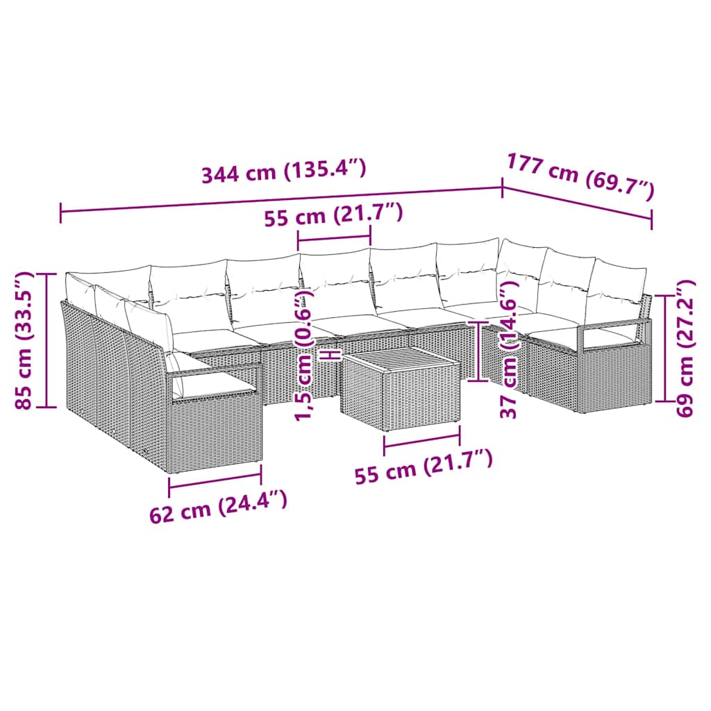 8721288366955_wbg-siz_en_hd_1 vidaXL Garden Sofa Set 11 pcs Grey - Image 13