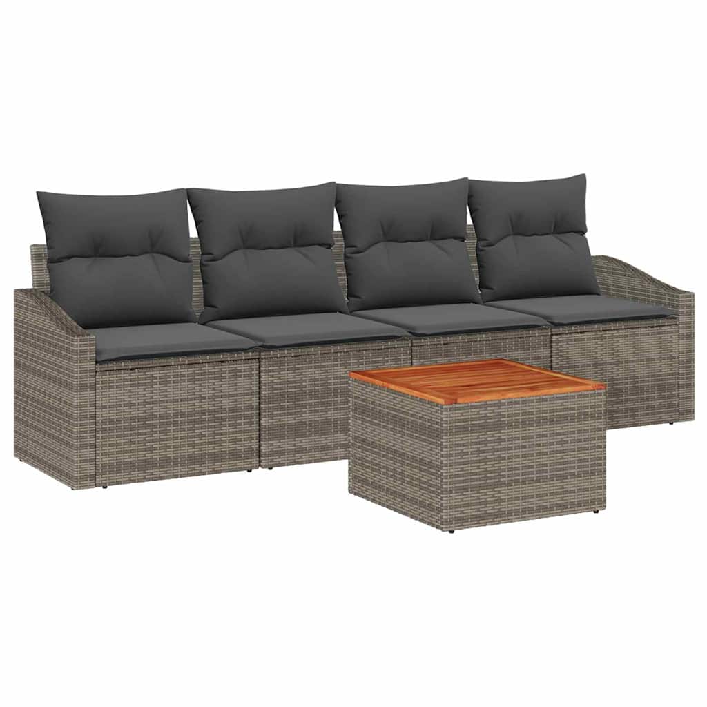 8721288367020_wbg-an-m_en_hd_4 vidaXL Garden Sofa Set 5 pcs Grey - Image 2