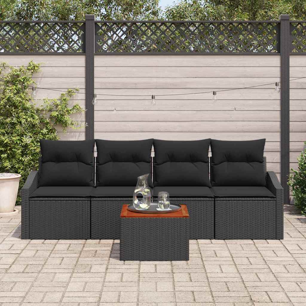 8721288367051_mo-im_en_hd_2 vidaXL Garden Sofa Set 5 pcs Black - Image 3