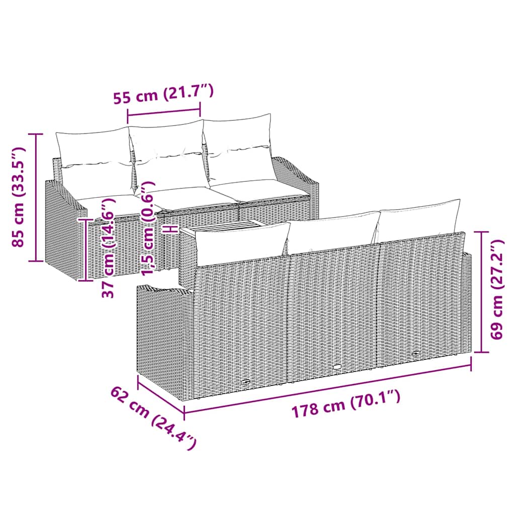 8721288367198_wbg-siz_en_hd_1 vidaXL Garden Sofa Set 7 pcs Black - Image 11