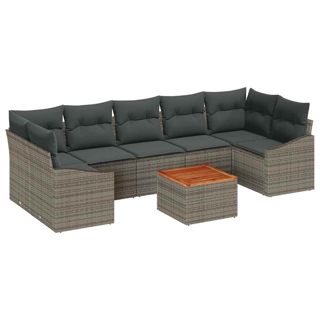 8721288367372_wbg-an-m_en_hd_5 vidaXL Garden Sofa Set 8 pcs Grey - Image 2