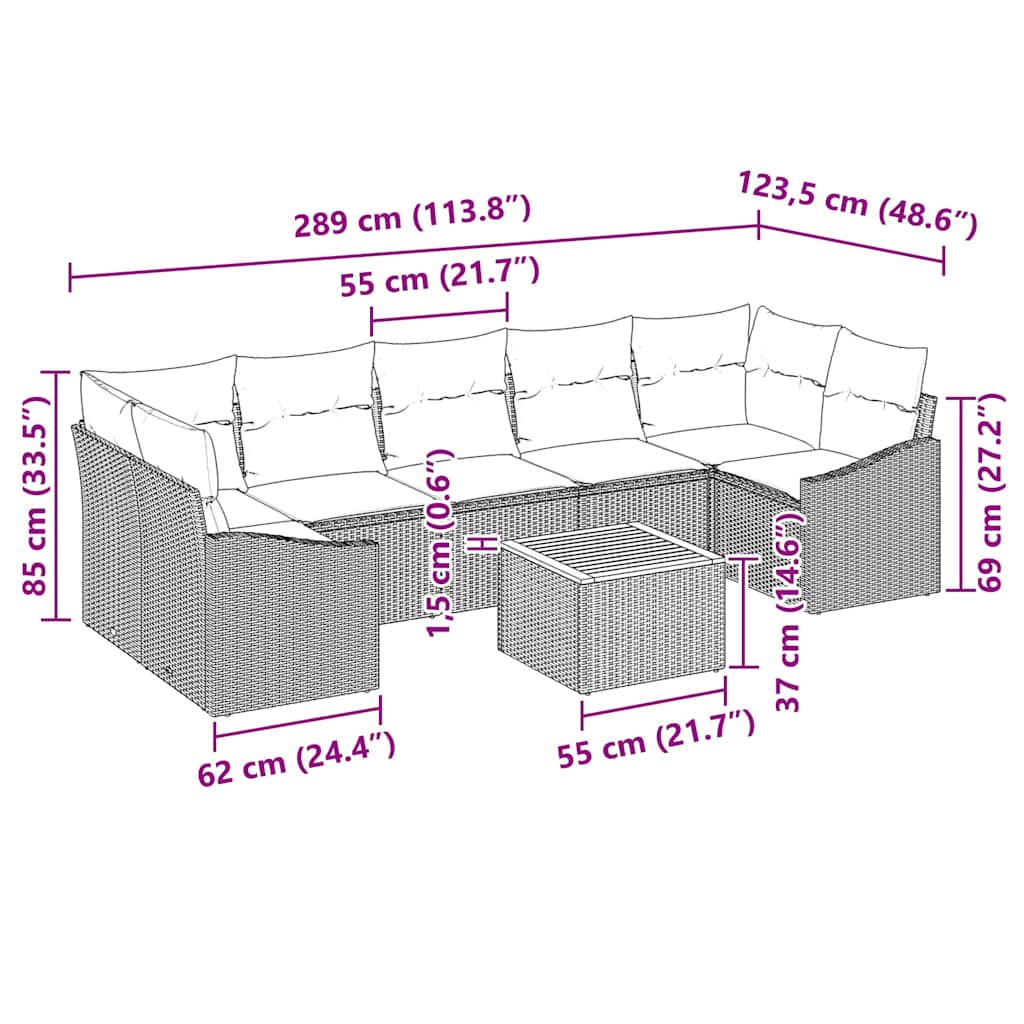 8721288367372_wbg-siz_en_hd_1 vidaXL Garden Sofa Set 8 pcs Grey - Image 13