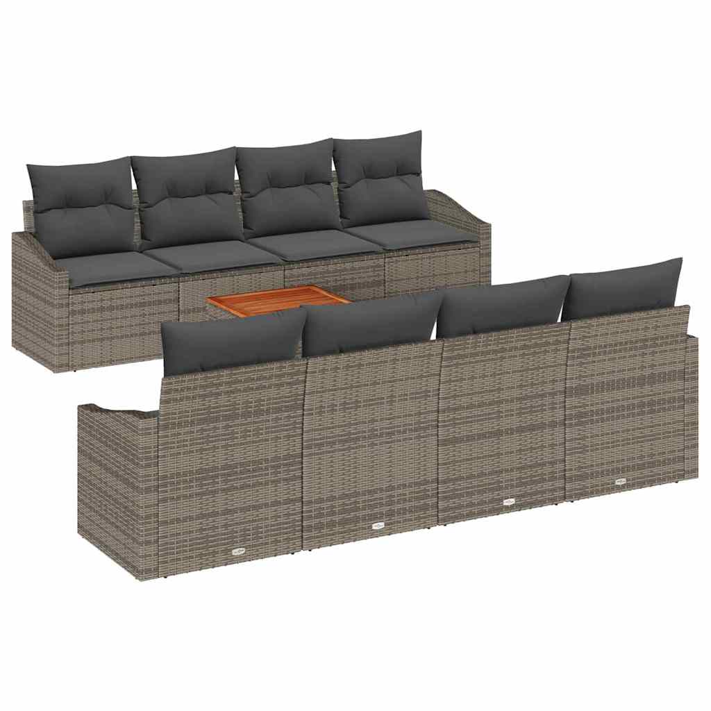 8721288367440_wbg-an-m_en_hd_4 vidaXL Garden Sofa Set 7 pcs Grey - Image 2