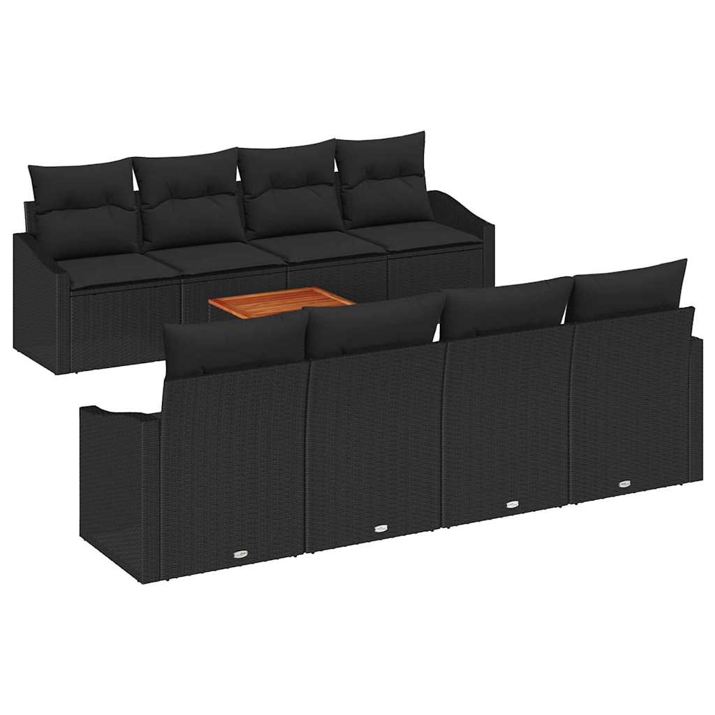 8721288367471_wbg-an-m_en_hd_4 vidaXL Garden Sofa Set 7 pcs Black - Image 2