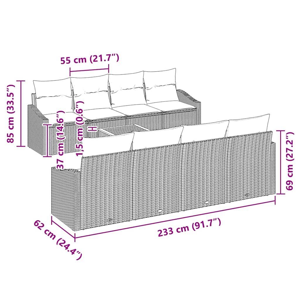 8721288367471_wbg-siz_en_hd_1 vidaXL Garden Sofa Set 7 pcs Black - Image 11
