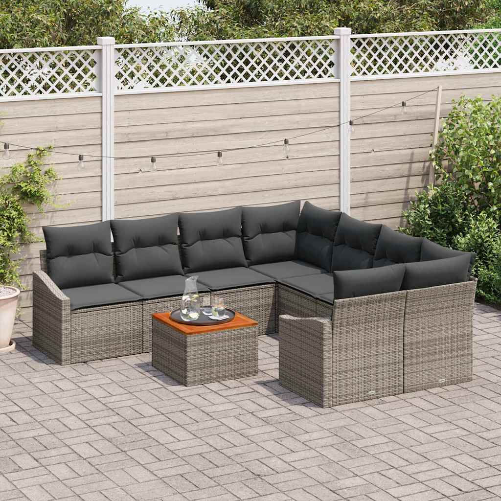 8721288367518_mo-im_en_hd_2 vidaXL Garden Sofa Set 9 pcs Grey - Image 3