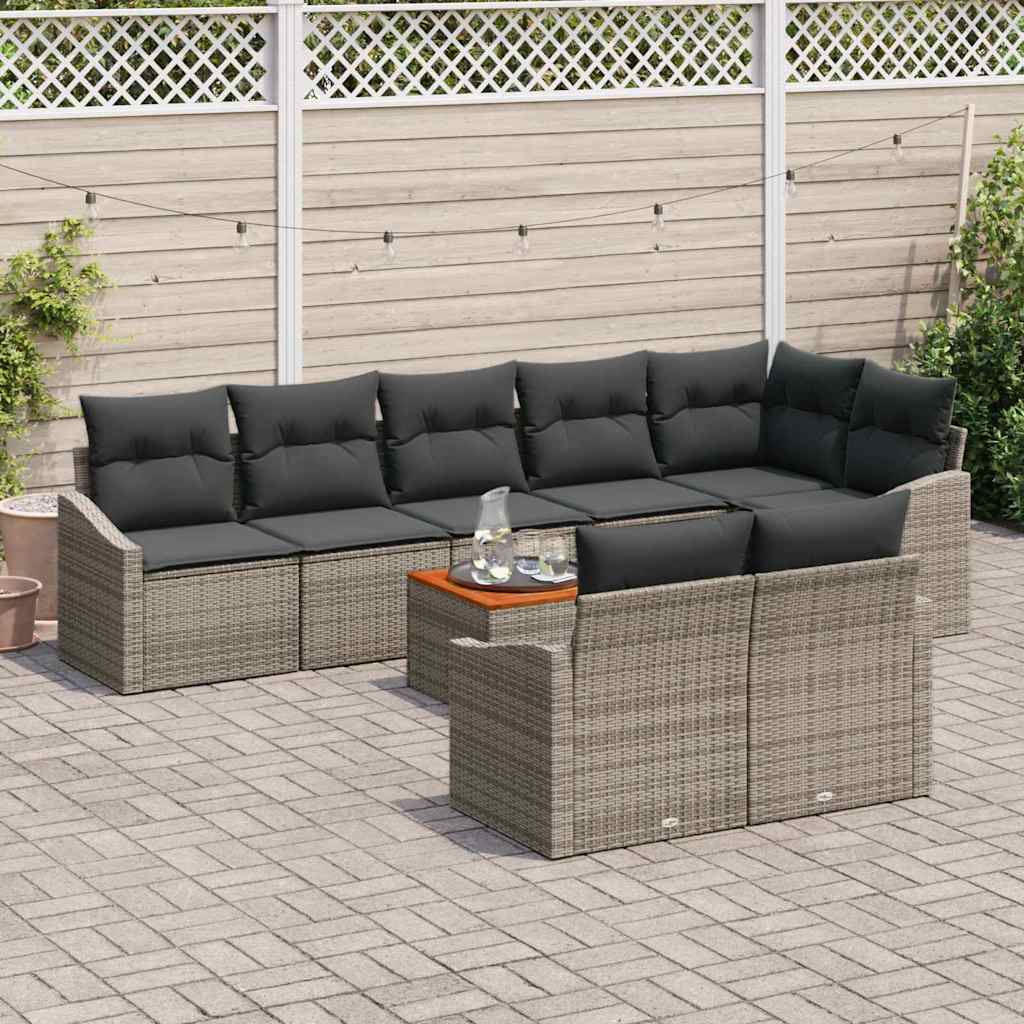 8721288367860_mo-im_en_hd_2 vidaXL Garden Sofa Set 9 pcs Grey - Image 3