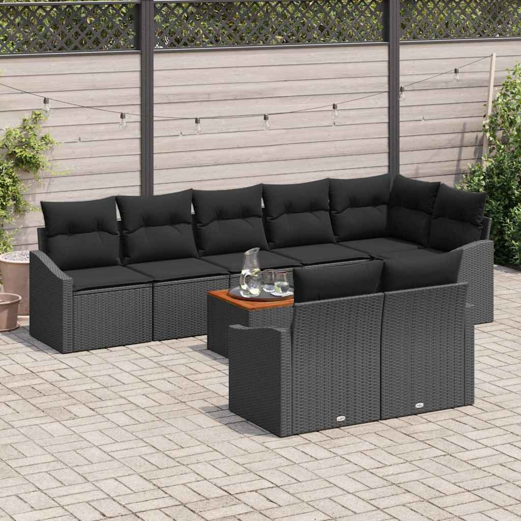 8721288367891_mo-im_en_hd_2 vidaXL Garden Sofa Set 9 pcs Black - Image 3