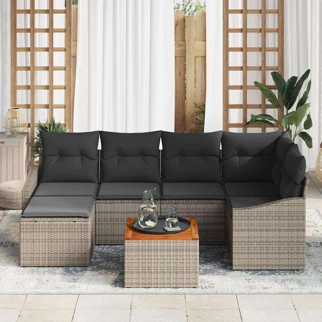 8721288367938_mo-im_en_hd_2 vidaXL Garden Sofa Set 7 pcs Grey - Image 3