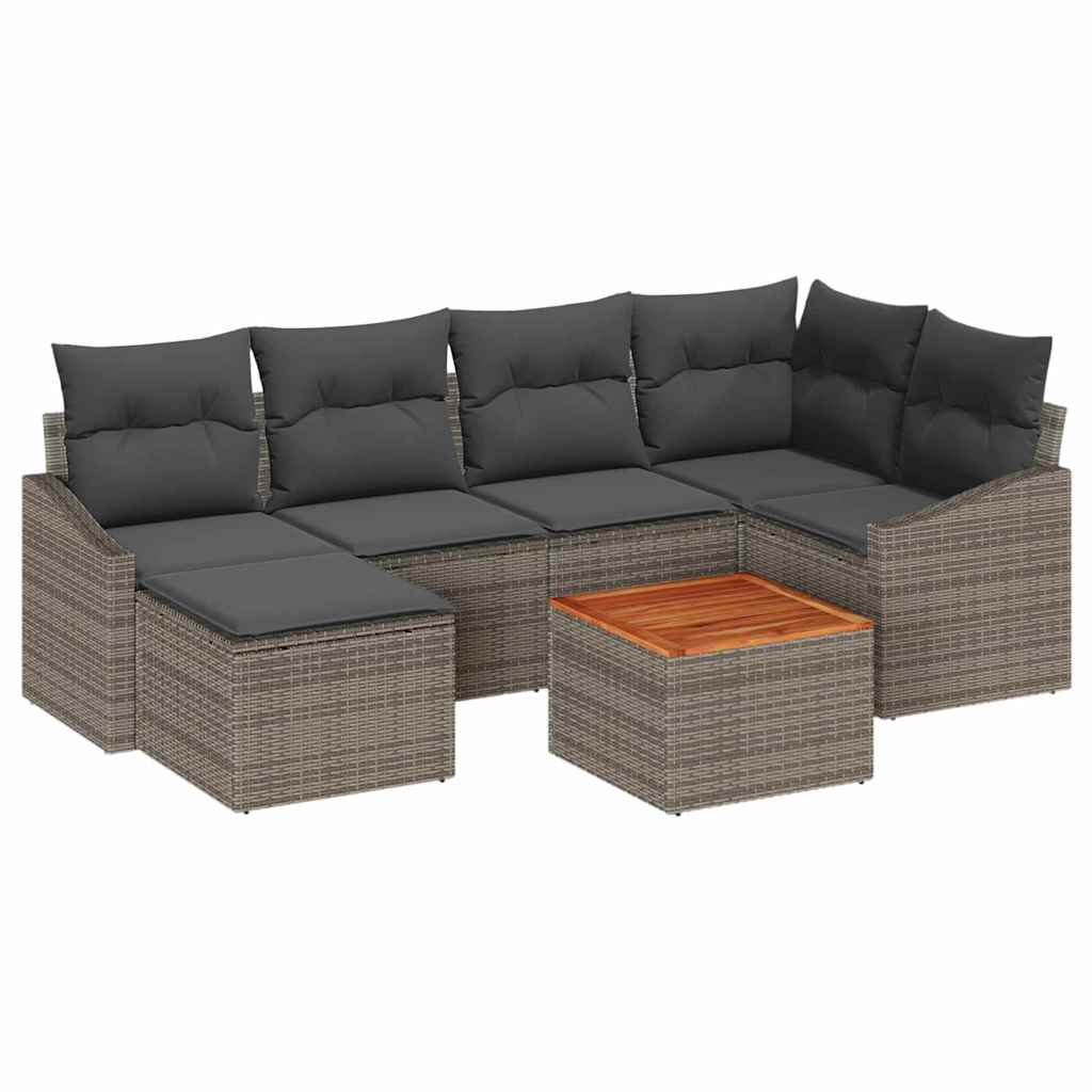 8721288367938_wbg-an-m_en_hd_6 vidaXL Garden Sofa Set 7 pcs Grey - Image 2
