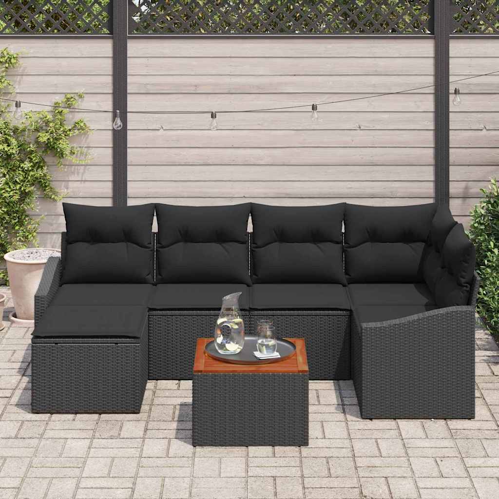 8721288367969_mo-im_en_hd_2 vidaXL Garden Sofa Set 7 pcs Black - Image 3
