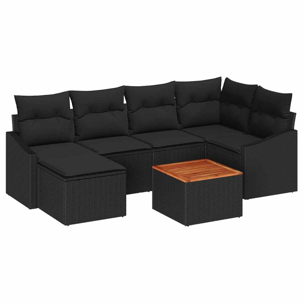 8721288367969_wbg-an-m_en_hd_6 vidaXL Garden Sofa Set 7 pcs Black - Image 2