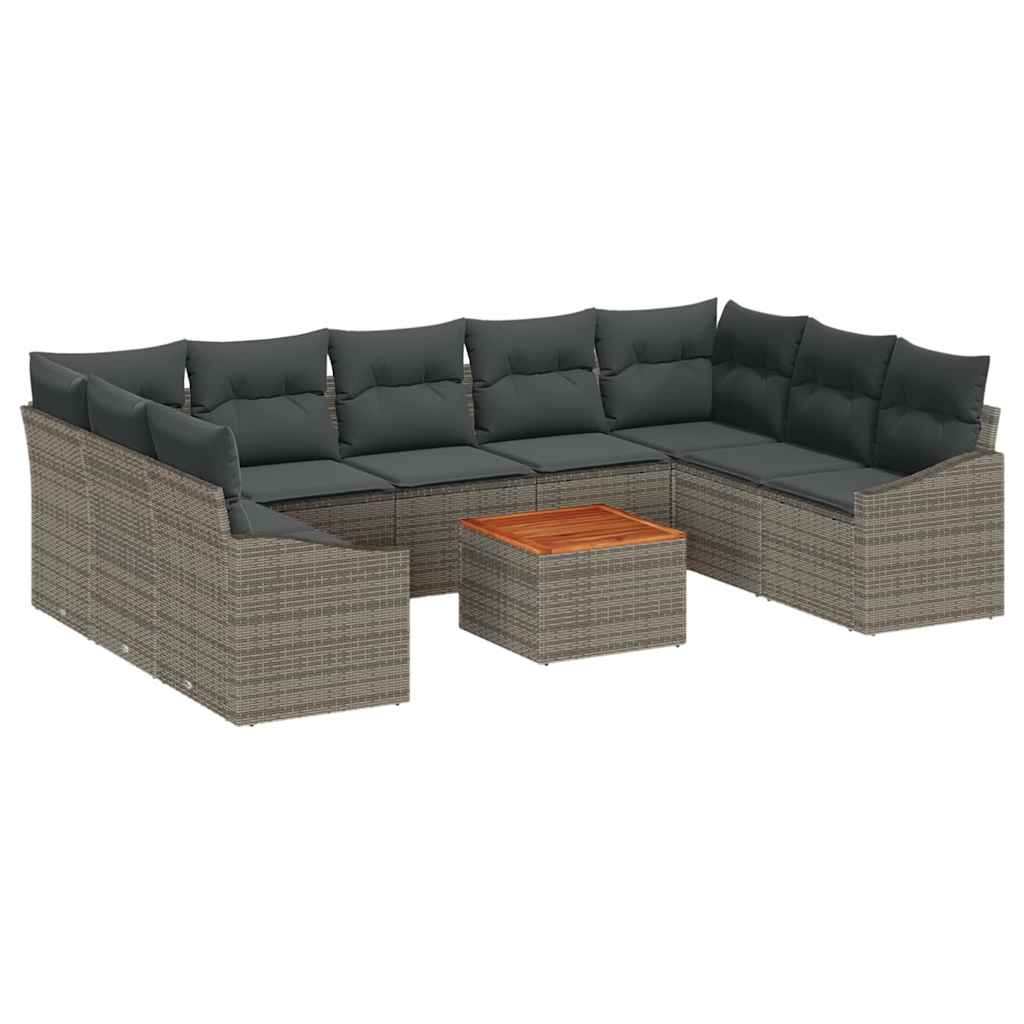 8721288368140_wbg-an-m_en_hd_5 vidaXL Garden Sofa Set 10 pcs Grey - Image 2