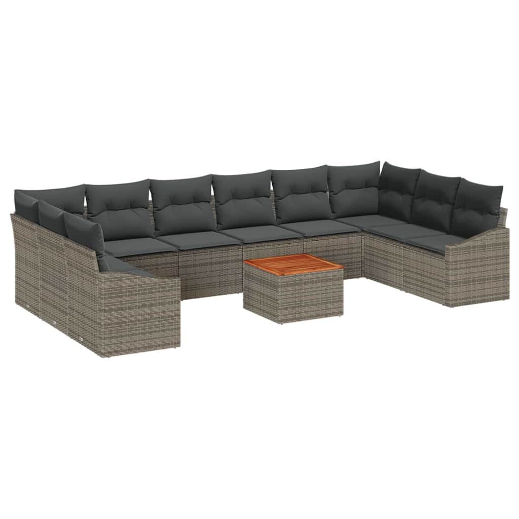 8721288368218_wbg-an-m_en_hd_5 vidaXL Garden Sofa Set 11 pcs Grey - Image 2