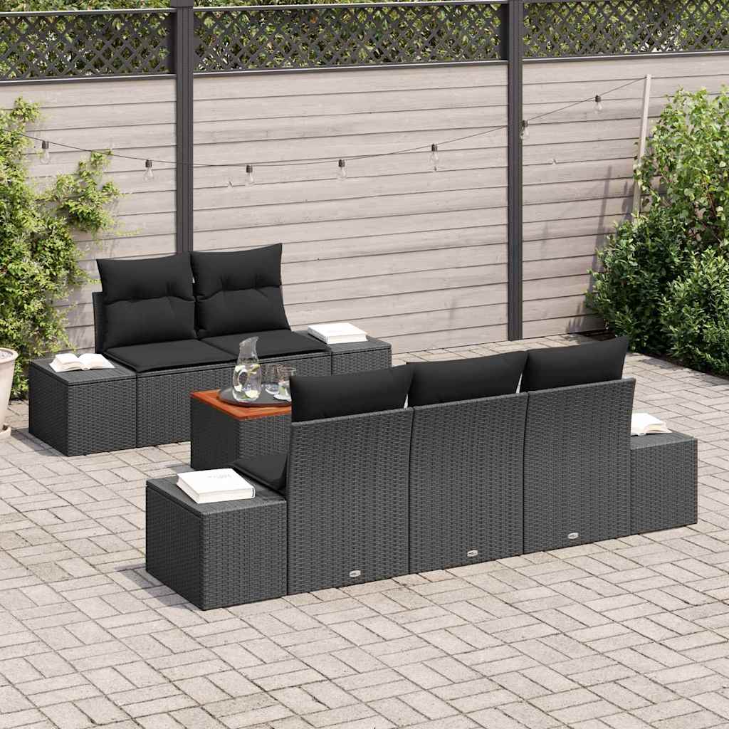 8721288368386_mo-im_en_hd_2 vidaXL Garden Sofa Set 6 pcs Black - Image 3