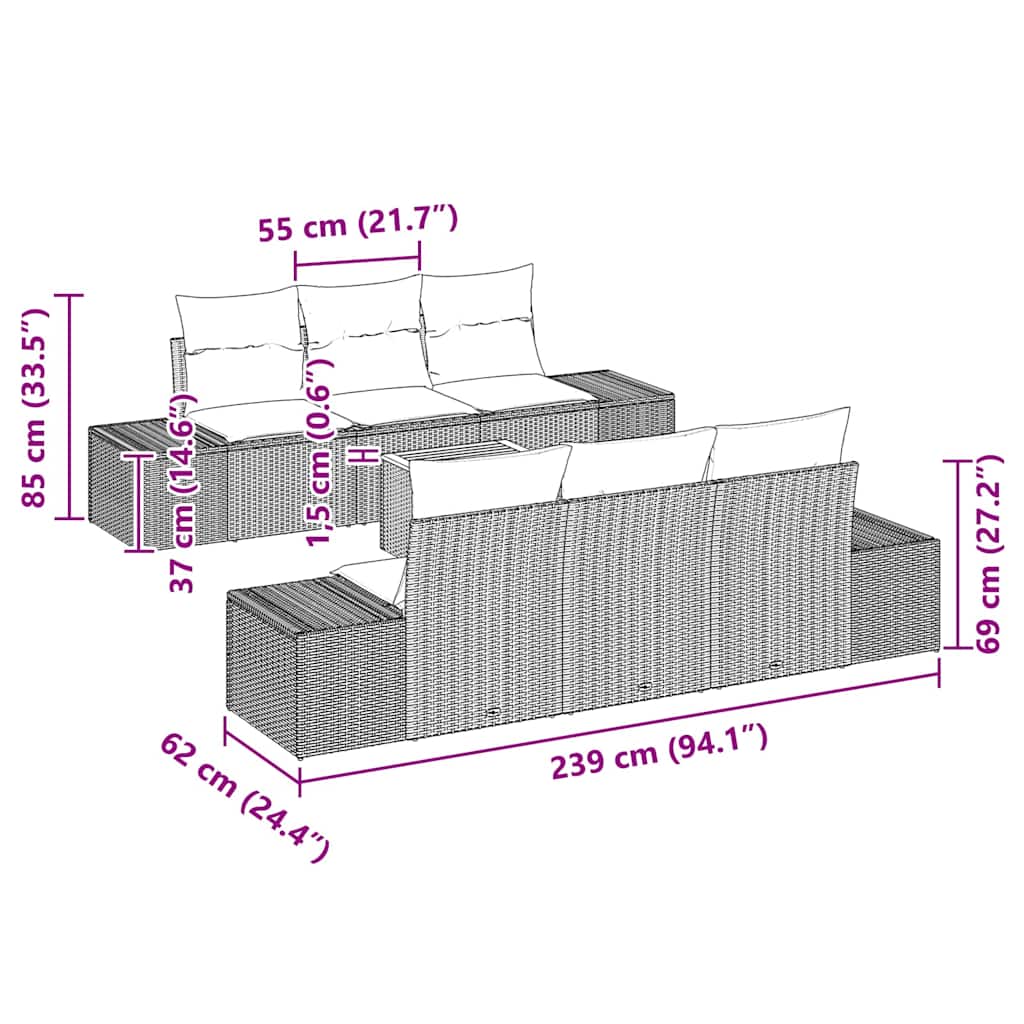 8721288368454_wbg-siz_en_hd_1 vidaXL Garden Sofa Set 7 pcs Black - Image 9