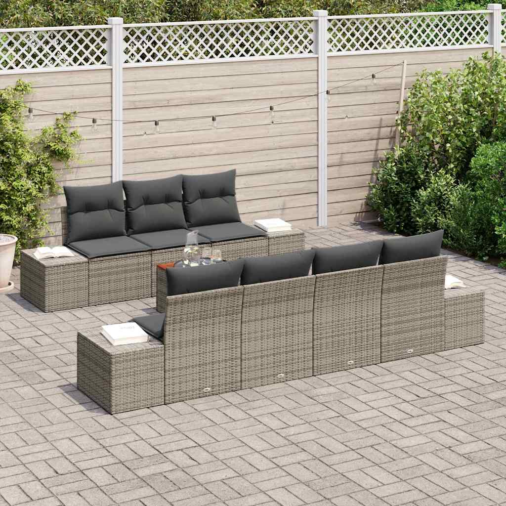 8721288368560_mo-im_en_hd_2 vidaXL Garden Sofa Set 8 pcs Grey - Image 3