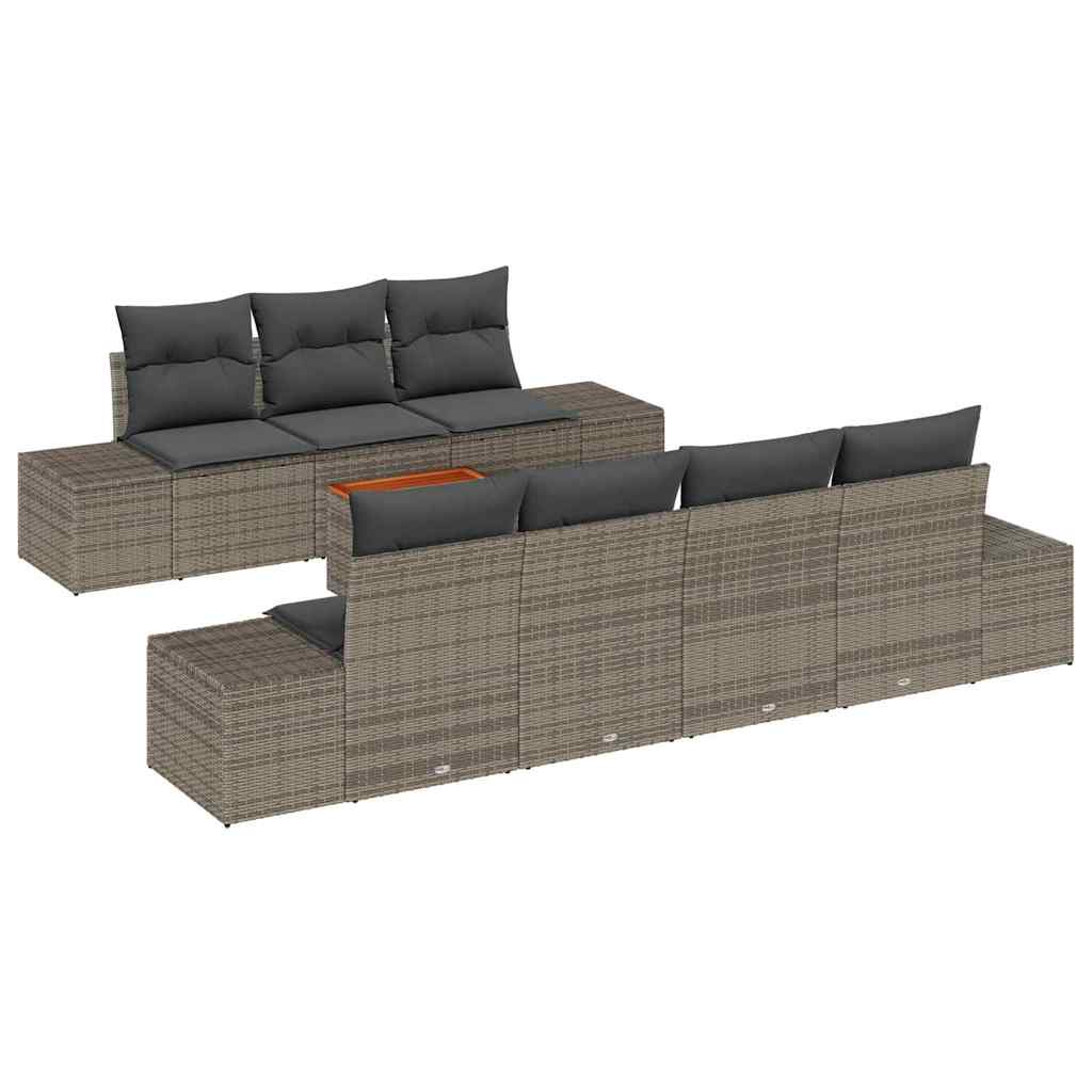8721288368560_wbg-an-m_en_hd_4 vidaXL Garden Sofa Set 8 pcs Grey - Image 2