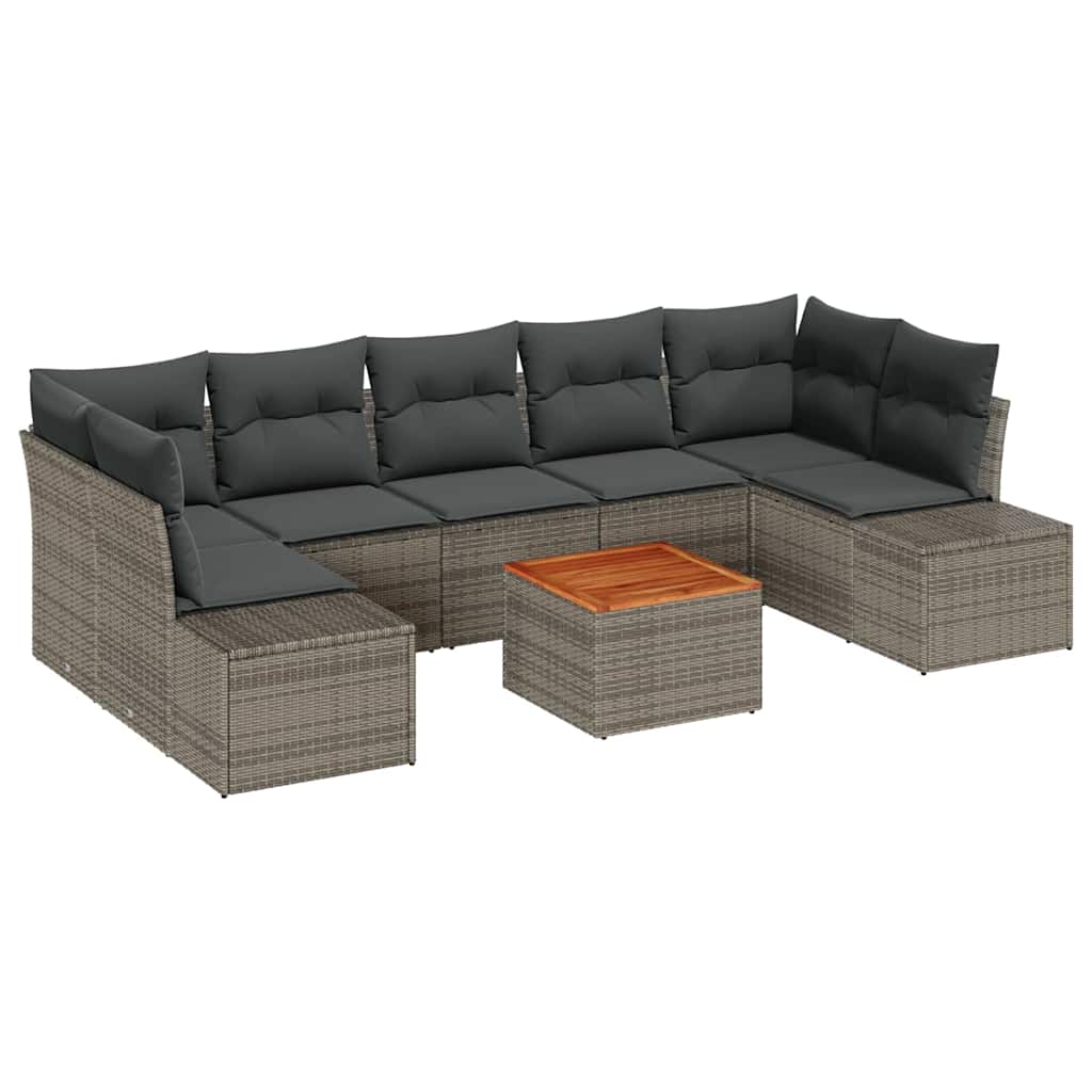 8721288368638_wbg-an-m_en_hd_5 vidaXL Garden Sofa Set 8 pcs Grey - Image 2