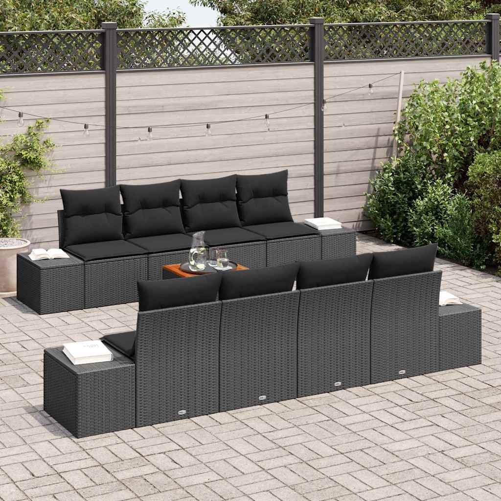 8721288368737_mo-im_en_hd_2 vidaXL Garden Sofa Set 7 pcs Black - Image 3