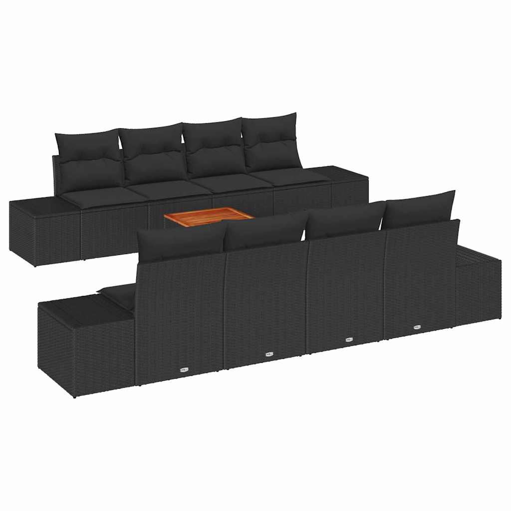 8721288368737_wbg-an-m_en_hd_4 vidaXL Garden Sofa Set 7 pcs Black - Image 2