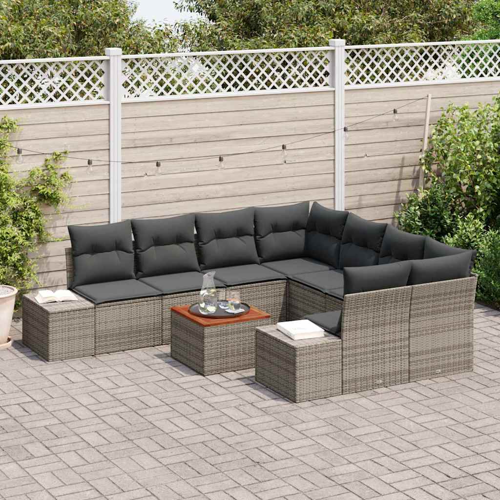 8721288368775_mo-im_en_hd_2 vidaXL Garden Sofa Set 9 pcs Grey - Image 3