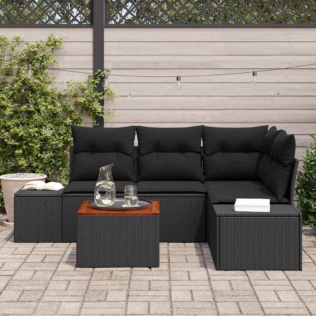 8721288368942_mo-im_en_hd_2 vidaXL Garden Sofa Set 5 pcs Black - Image 3
