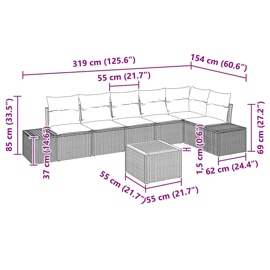 8721288369055_wbg-siz_en_hd_1 vidaXL Garden Sofa Set 7 pcs Grey - Image 13