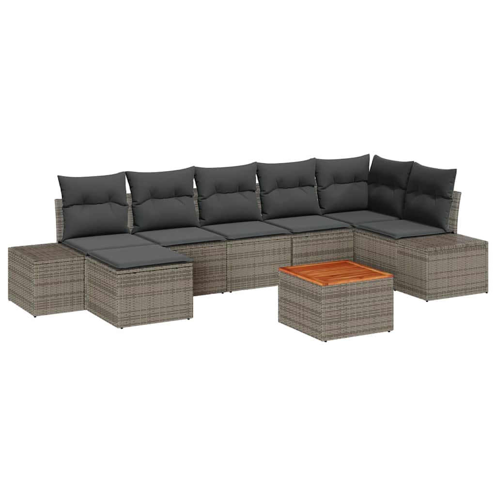 8721288369260_wbg-an-m_en_hd_6 vidaXL Garden Sofa Set 8 pcs Grey - Image 2