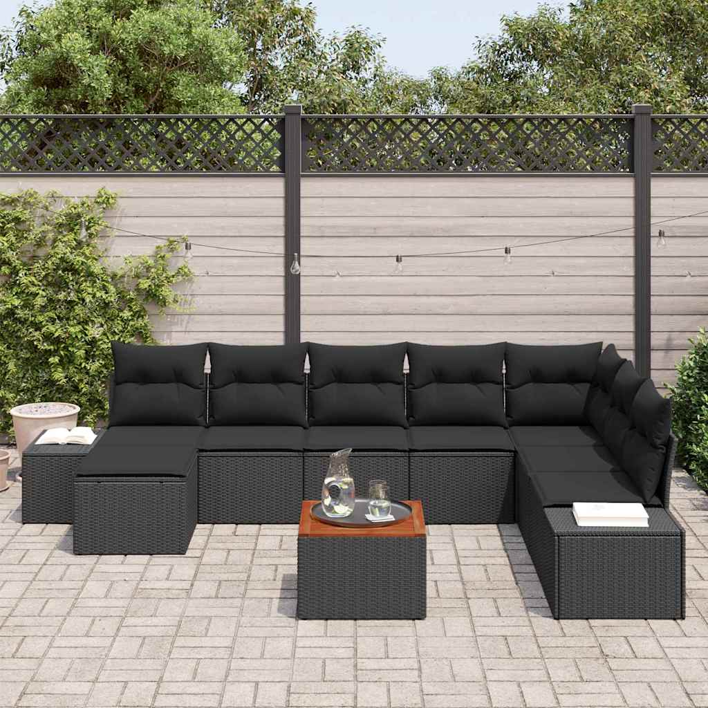 8721288369369_mo-im_en_hd_2 vidaXL Garden Sofa Set 9 pcs Black - Image 3