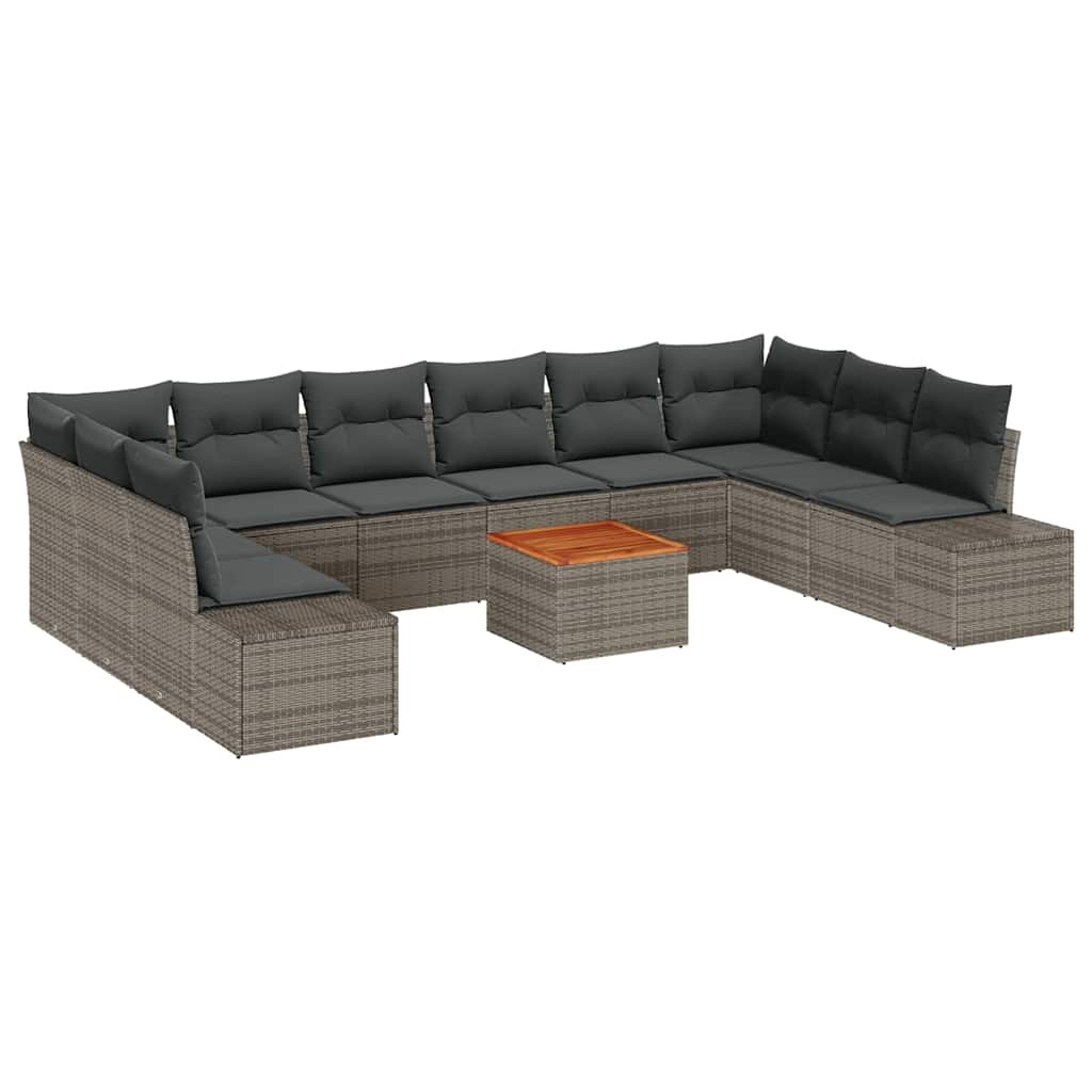 8721288369475_wbg-an-m_en_hd_5 vidaXL Garden Sofa Set 11 pcs Grey - Image 2