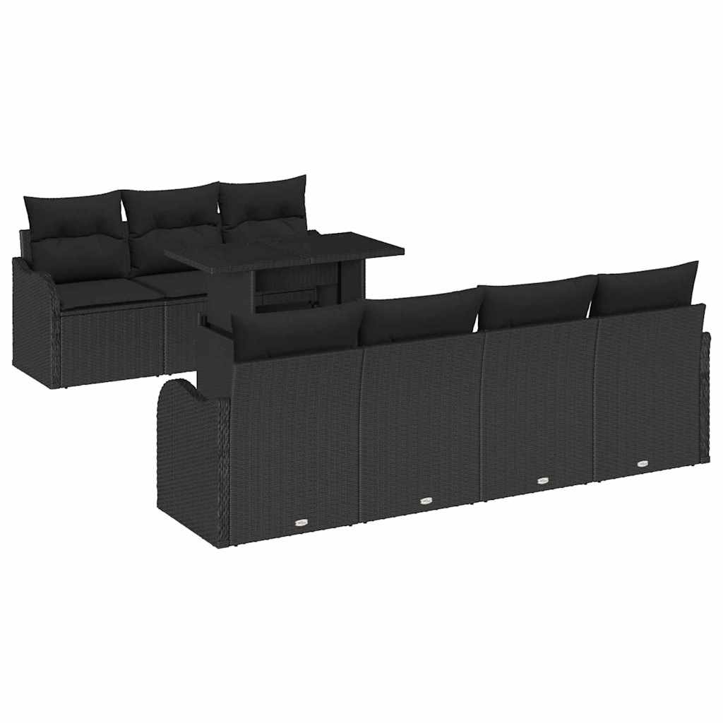 8721288373496_wbg-an-m_en_hd_4 vidaXL Garden Sofa Set Manual 8 pcs Black 100 x 55 x 73 cm Poly rattan - Image 2