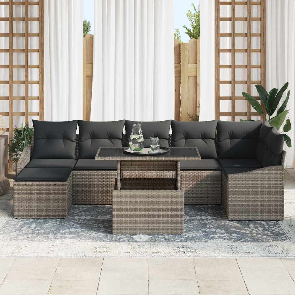 8721288379856_mo-im_en_hd_2 vidaXL Garden Sofa Set 8 pcs Grey Poly Rattan and Powder-Coated Steel - Image 3