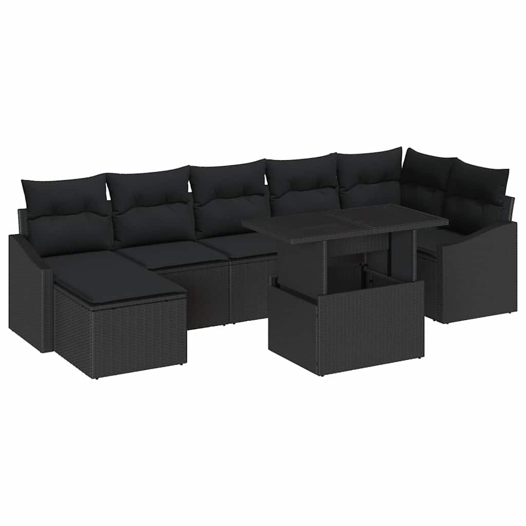 8721288379894_wbg-an-m_en_hd_6 vidaXL Garden Sofa Set 8 pcs Black Poly Rattan and Powder-Coated Steel - Image 2