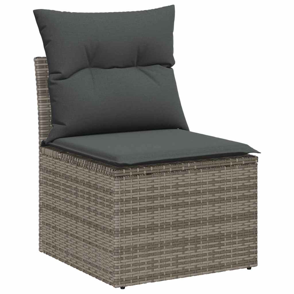 8721288382184_wbg-an_en_hd_2 vidaXL Garden Sofa Set with Storage 7 pcs Grey Poly rattan - Image 5