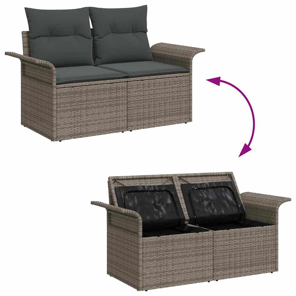 8721288382184_wbg-fu_en_hd_1 vidaXL Garden Sofa Set with Storage 7 pcs Grey Poly rattan - Image 10