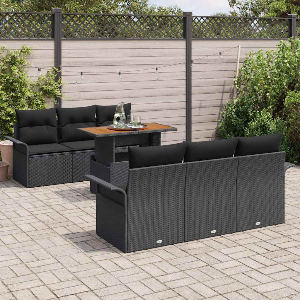 8721288382214_mo-im_en_hd_2 vidaXL Garden Sofa Set with Storage 7 pcs Black Poly rattan - Image 3
