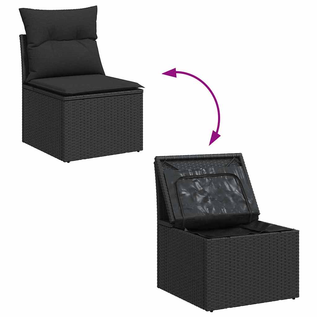 8721288382214_wbg-fu_en_hd_2 vidaXL Garden Sofa Set with Storage 7 pcs Black Poly rattan - Image 11